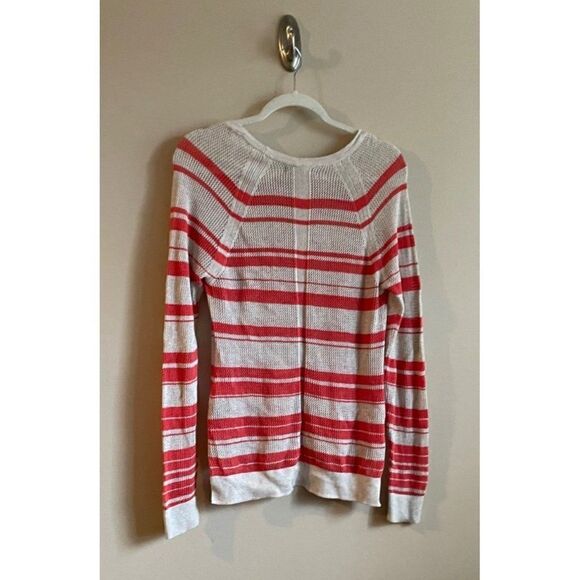 Sanctuary Orange Tan Open Knit Sweater Sz M - Picture 6 of 10